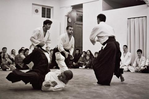 Démonstration au dojo Tenchi, 2005