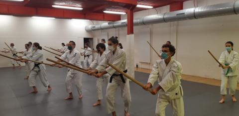 Pratique masquée au dojo à la rentrée 2020