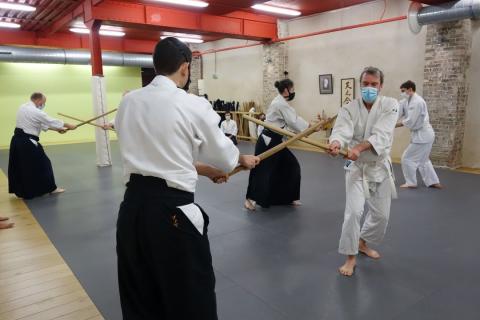 Passage de 1er kyu de Silvère et d'Alexandre, et du shodan de Vincent