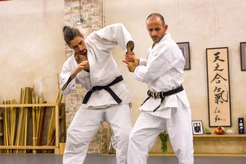 Démonstration au dojo (saisie sankyo)