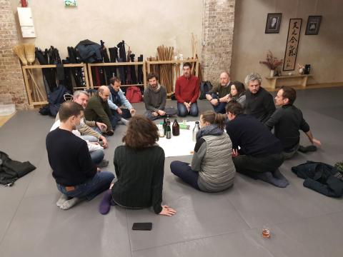 Partage convivial après l'assemblée générale