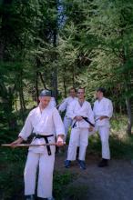 Pause pendant le stage d'été de 2004 dans le Queyras