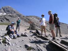 Randonnée pendant le stage d'été 2005 dans le Queyras