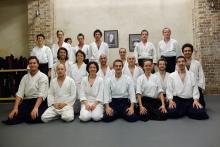 Photo de groupe au stage d'été 2013 au dojo