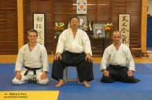 Rémi et Julien avec Hitohira Saito au stage à Paris en 2017