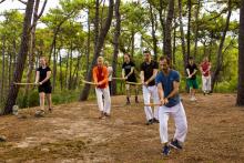 Pratiquant·es en sous-bois